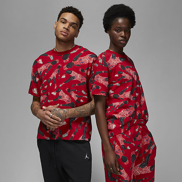 Nike jordan red t shirt discount